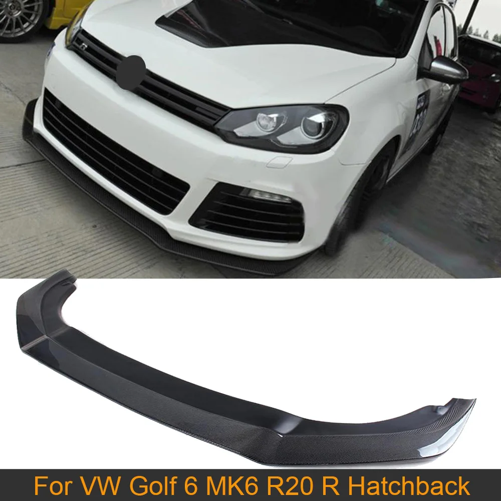 Углеродное волокно передний бампер спойлер для Volkswagen VW Golf 6 VI MK6 R20 R хэтчбек 2 двери