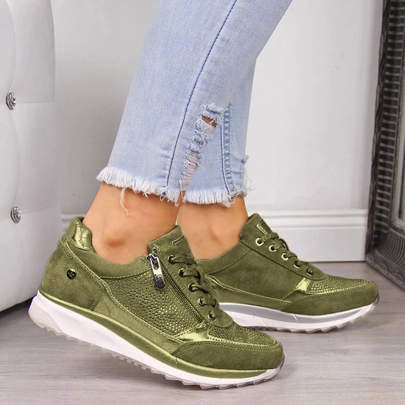 

2021 Women's Wedges Sneakers Vulcanize Shoes Sequins Shake Shoes Fashion Girls Sport Shoes Woman Sneakers Shoes Woman Footwear