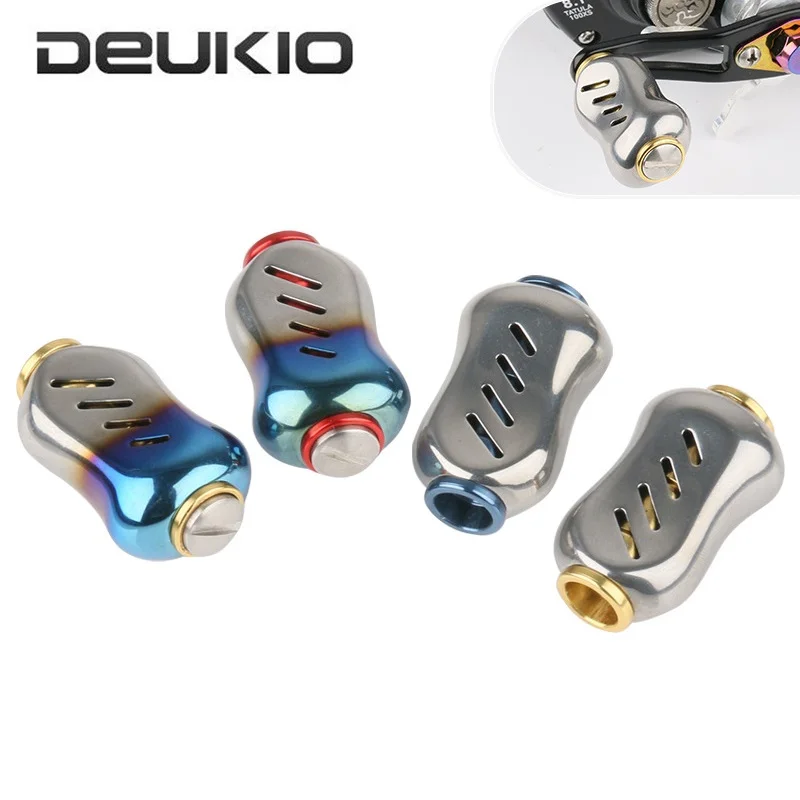

2pcs Stainless Steel Fishing Reel Handle Knob DIY Colorful Spining Reel Grips for S/D Brand Rocker Bait Casting Reel Accessories