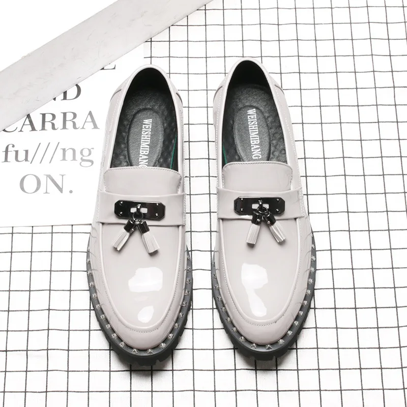 Мужские модные туфли в Корейском стиле для вечерние ринки банкета из