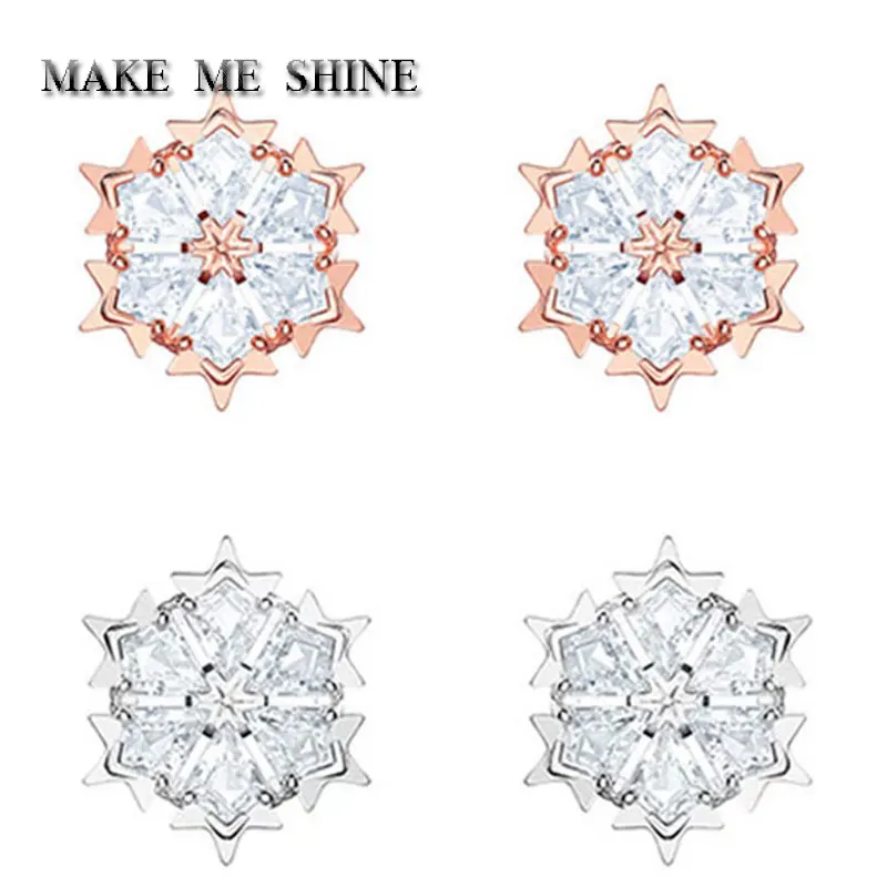 Высокое качество SWA простые серьги личности волшебный романтические гвоздики в