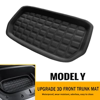 upgrade new 3d car front trunk mats for tesla model y 2021 front trunk storage pads cargo tray trunk protective pad accessories