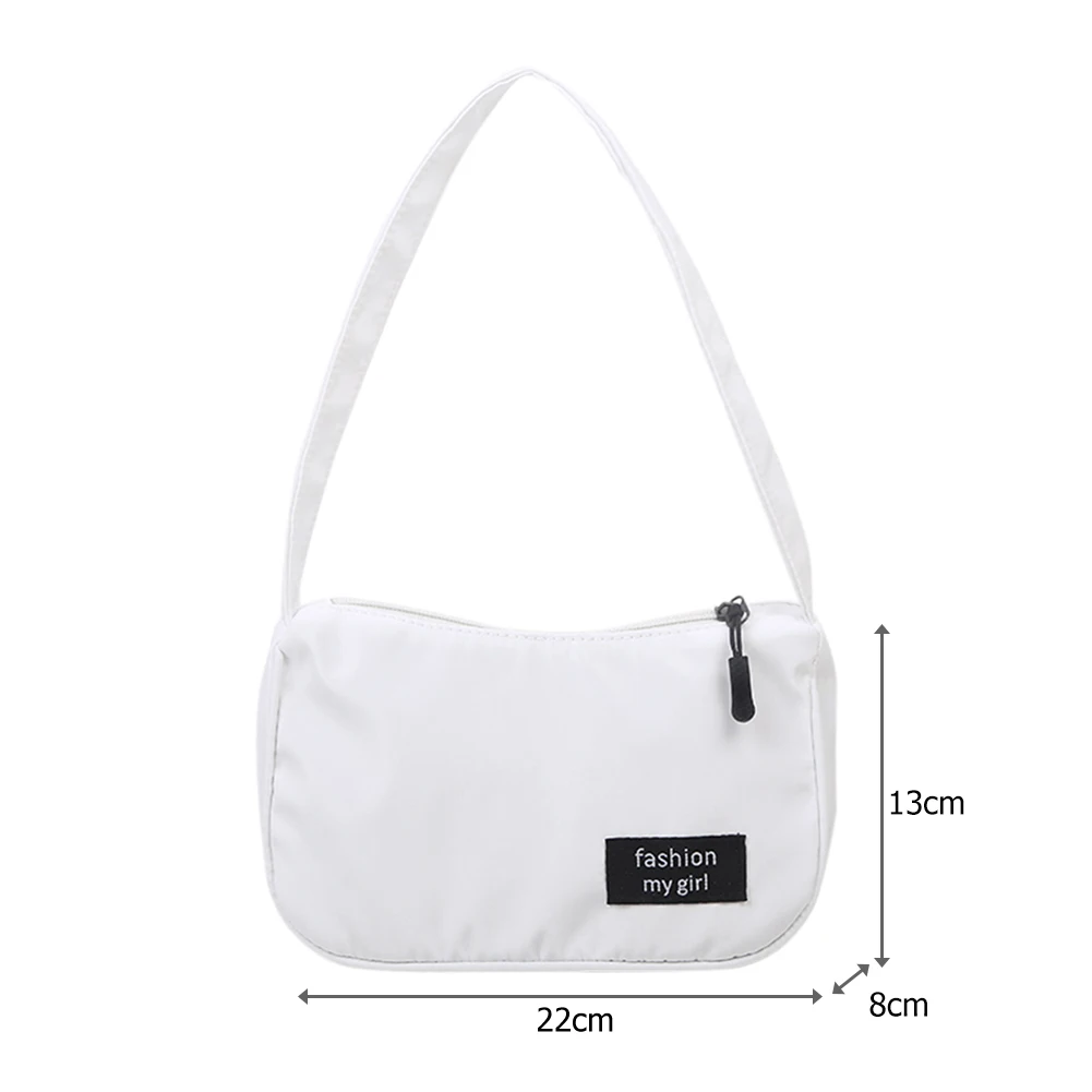 

Fashion Solid Color Women Handbags 2020 Nylon Simple Underarm Shoulder Bags Female Letters Daily Travel Totes Messenger Handbags