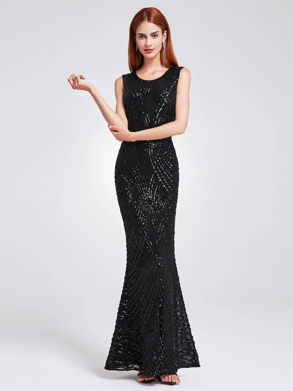 Вечернее платье Русалка длиной до пола 2020 сексуальный Совок без рукавов