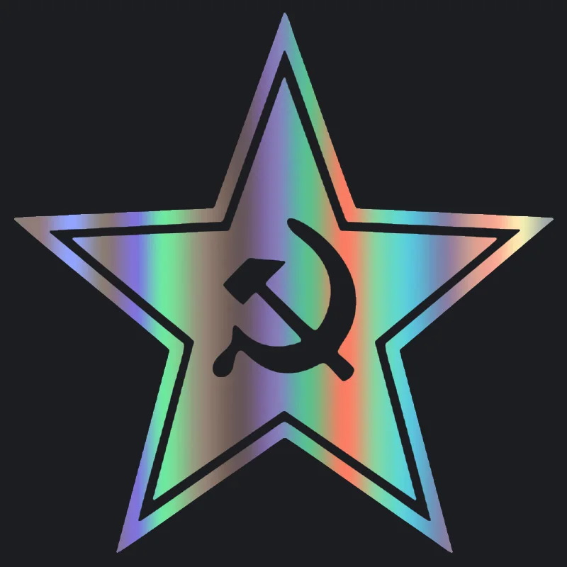 

Personality Car Sticker Star of The USSR KK Vinyl Decal for Auto Car Styling Decoration Sunscreen Waterproof 15cmX15cm