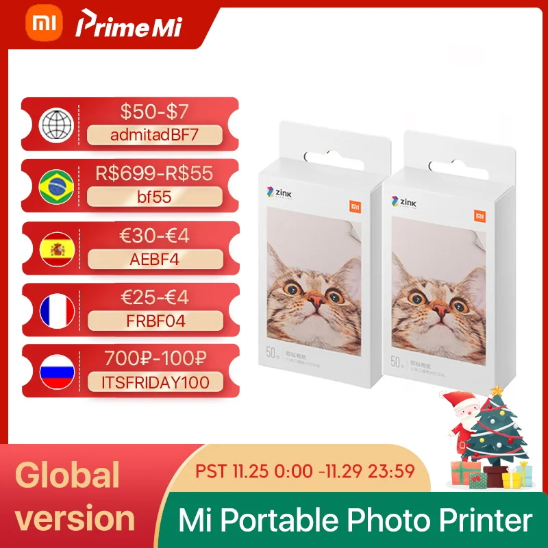 

Mijia AR Printer Mi ZINK Pocket Printer Paper Self adhesive Photo Print Sheets For Xiaomi 3 inch Mini Pocket Photo Printer