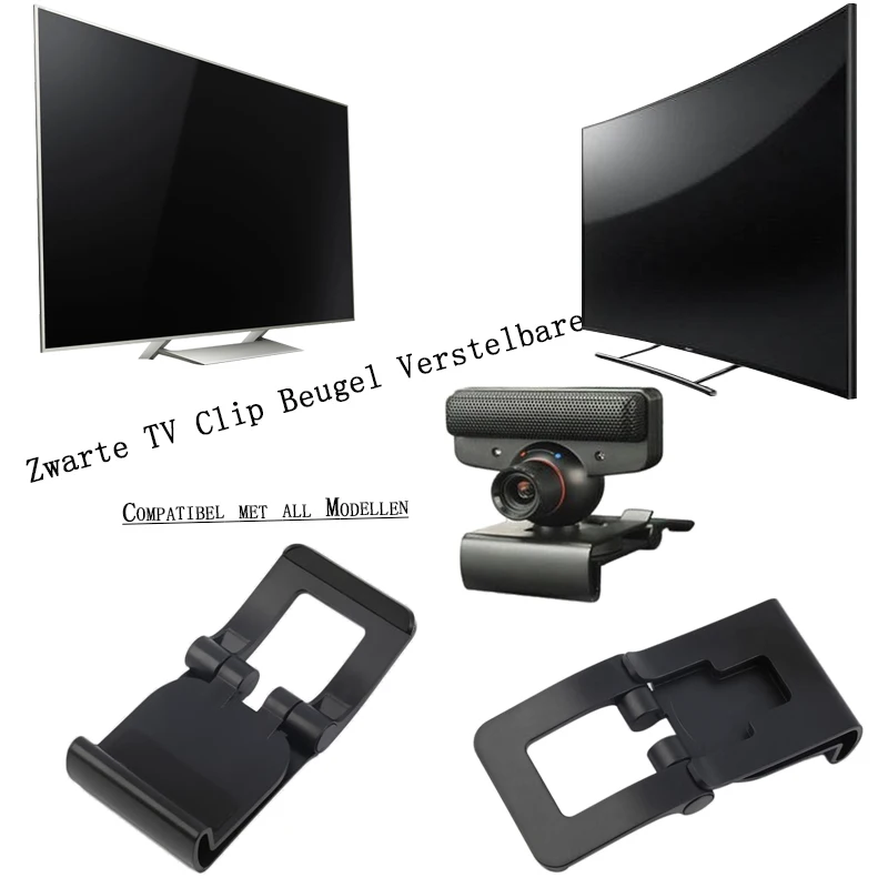 Черный ТВ клип кронштейн регулируемый держатель Подставка для sony Playstation 3 для PS3 контроллер движения глаз камеры