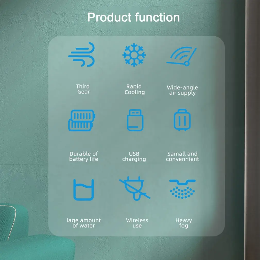 Портативный воздушный кондиционер испарительный охладитель увлажнитель