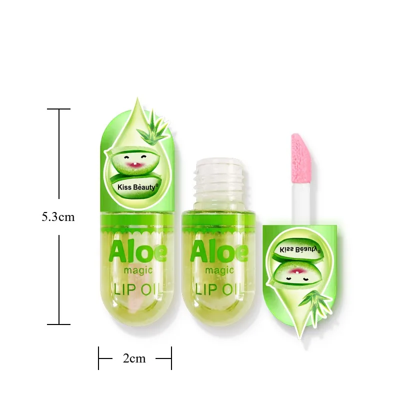 Капсула для губ глазурь тинт макияжа водостойкий антипригарный блеск с алоэ
