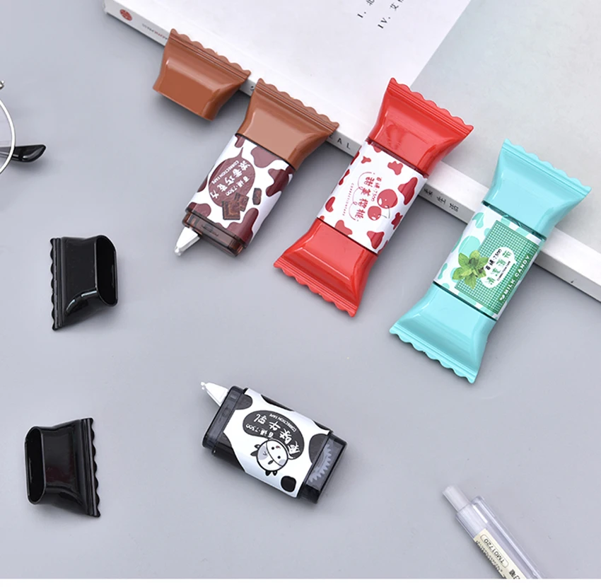 Привлекательного леденцового Форма Корректирующая лента студентов корректор