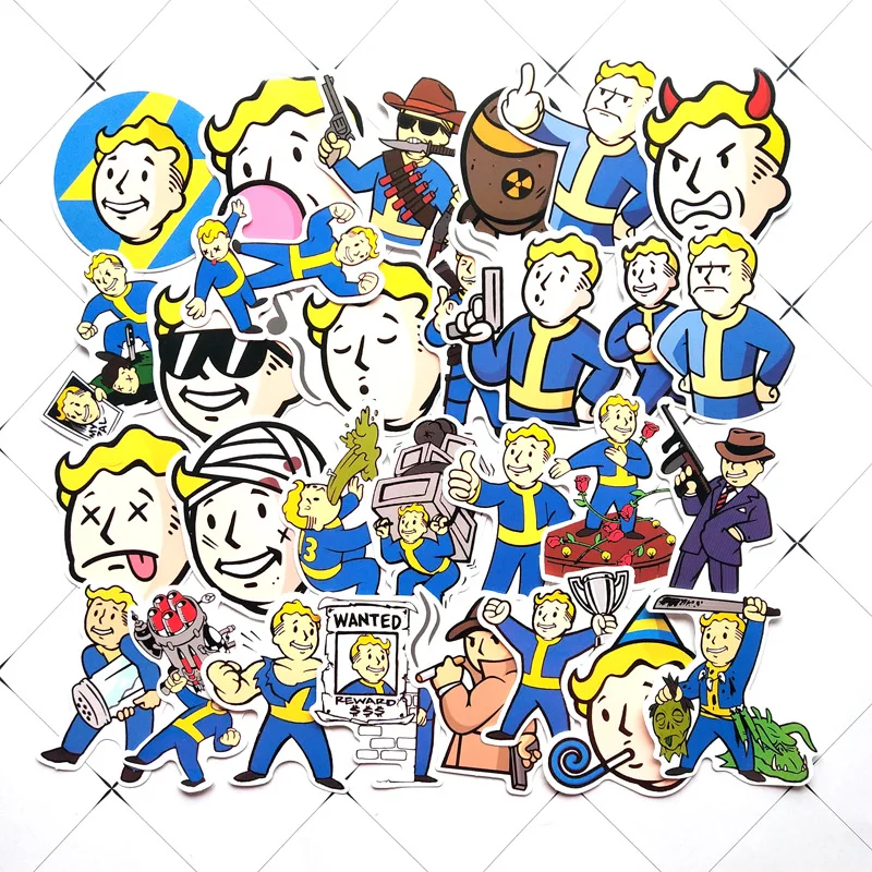 29 шт. наклейка Fallout для чемодана скейтборда телефона ноутбука мотоцикла