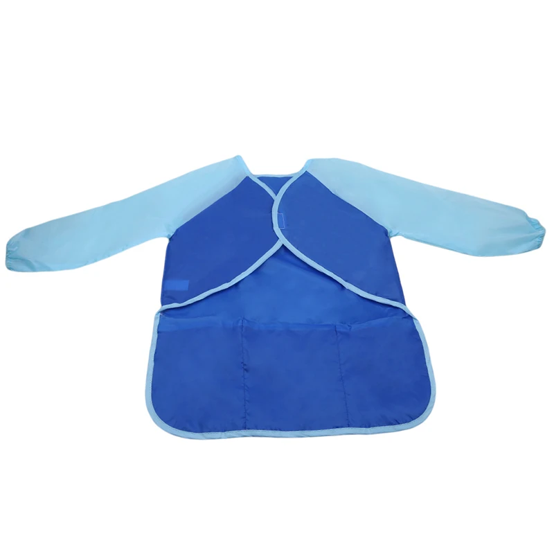 

Kids Waterproof Art Craft Apron Smock For Children DIY Painting Drawing Baking Eating Aprons Pockets For Paint Brush Tools