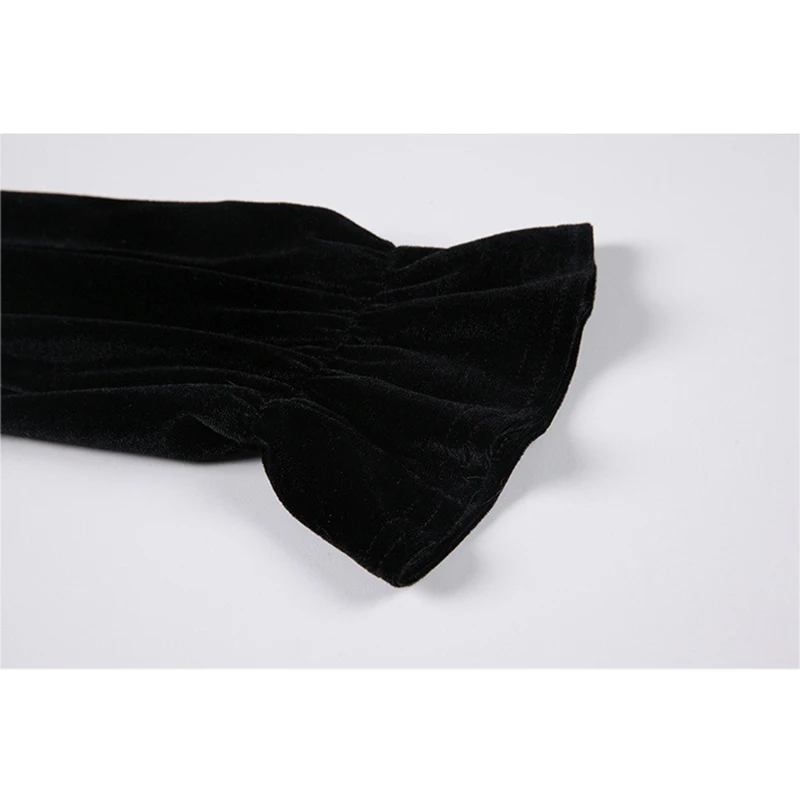 

Bow Collar Crop Blouse Women 2021 Spring Lantern Long Sleeve Backless Lace Up Elegant Short Blusas Tops Girl Hem Ruffle Shirt