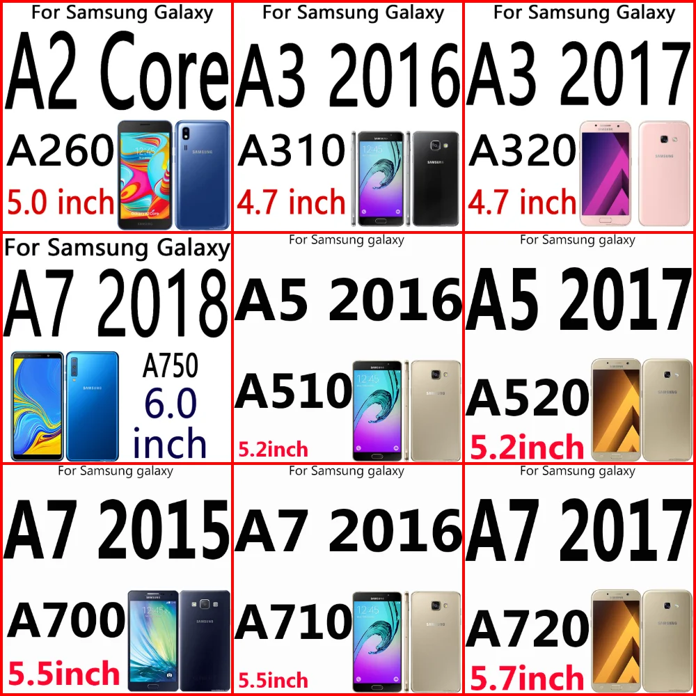 Чехол-бумажник для Samsung Galaxy Galaxi A3 A7 A5 A 7 5 3 9 8 6 2017 2016 A6 A9 A8 Plus 2015 роскошный флип-чехол