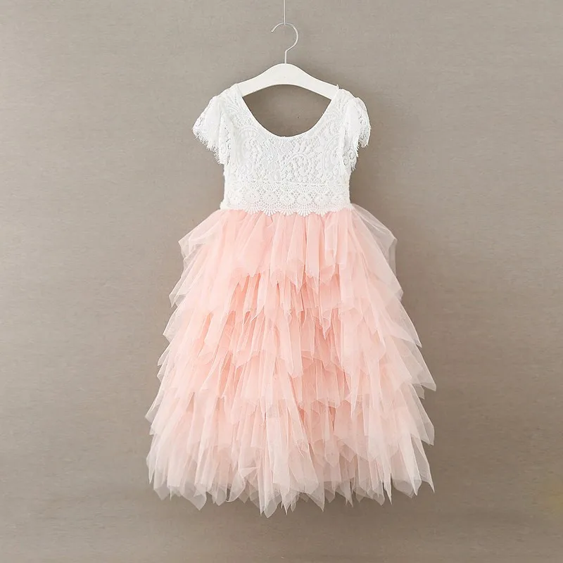 Vestidos/платье для маленьких девочек 2020 г. Кружевное праздничное платье принцессы с