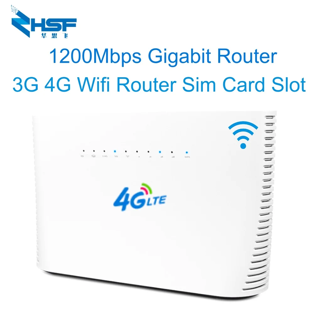 Беспроводной двухдиапазонный Wi-Fi роутер с Sim-картой, 1200 Мбит/с
