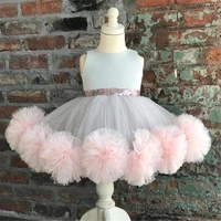 flower girl dresses ball gown ruffles puffy tulle lilttle prinecss birthday party gowns photography