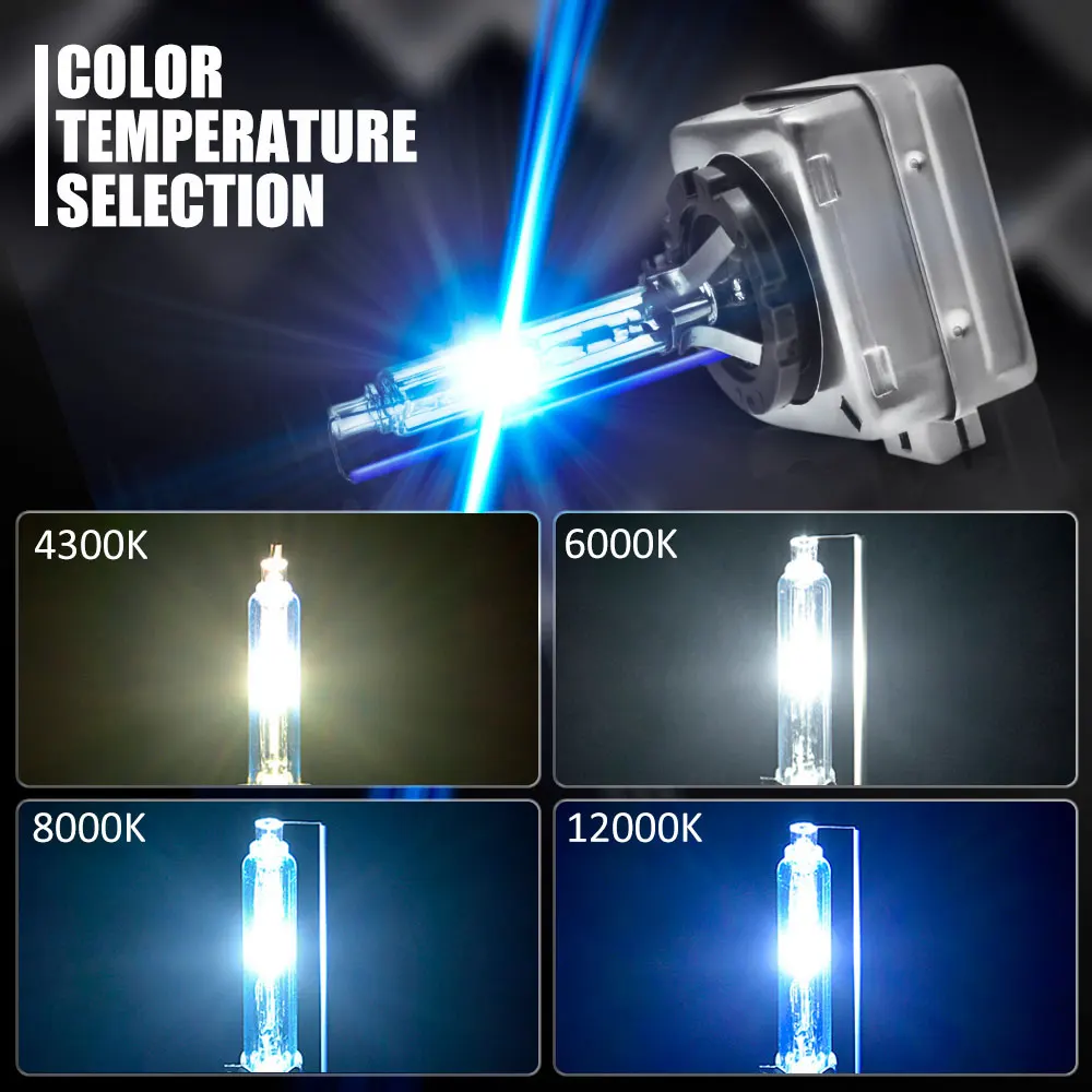 Цена TXVSO8 супер яркие фары D1S D2S D3S D4S Xenon HID Автомобильная Лампа 35 Вт/55 Вт 9000LM Автомобильные фары 4300k 6000K 8000K Комплект