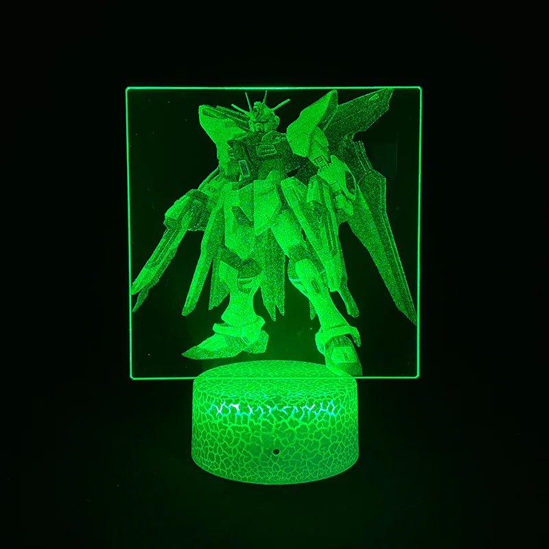 Модель GUNDAM ночник в стиле аниме лампа с 3D рисунком Лавовая Лампа аккумулятором RGB