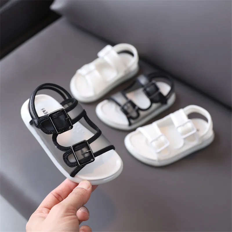 

Новинка 2021, летние детские сандалии, детская обувь для малышей, модные пляжные сандалии с мягкой подошвой для мальчиков и девочек, милый сти...