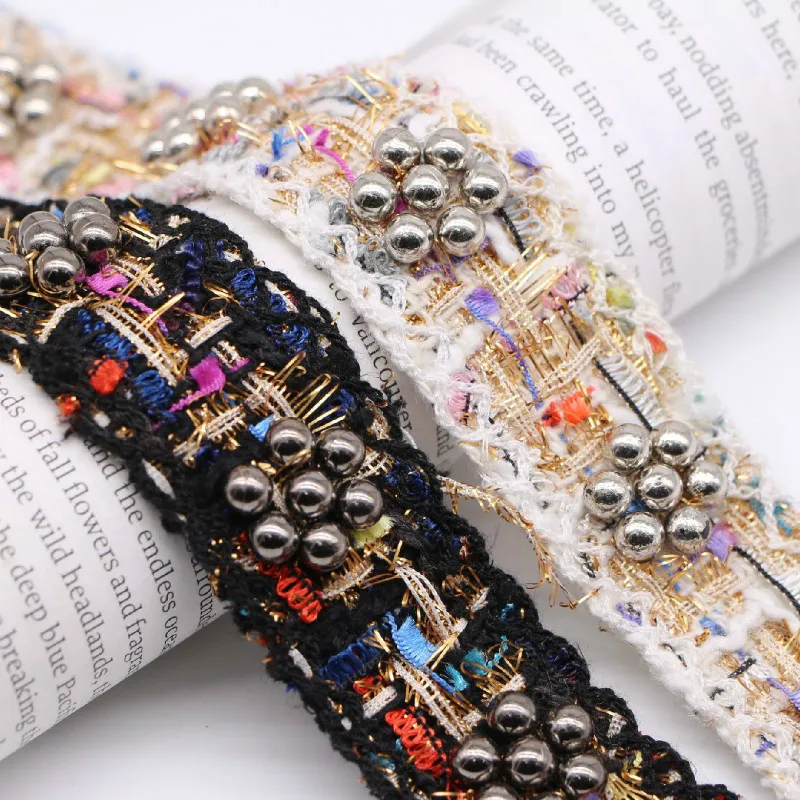 

Лидер продаж, изящная плетеная тесьма ручной работы из бисера, кружева в этническом стиле, аксессуары для волос «сделай сам», аксессуары для одежды