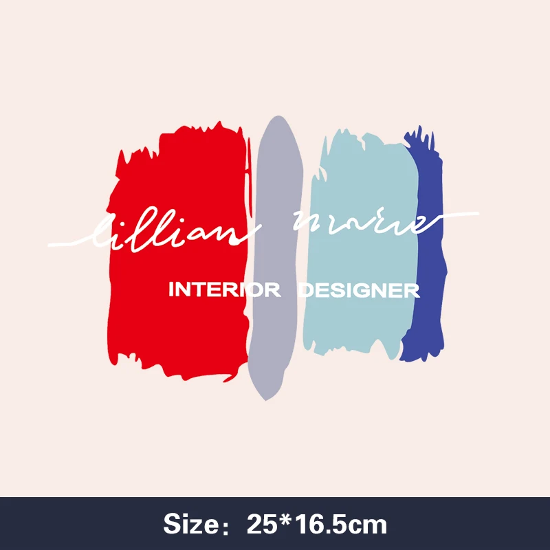 

Fashion four-color letter T-shirt patch iron heat transfer thermal sticker DIY iron patch clothes