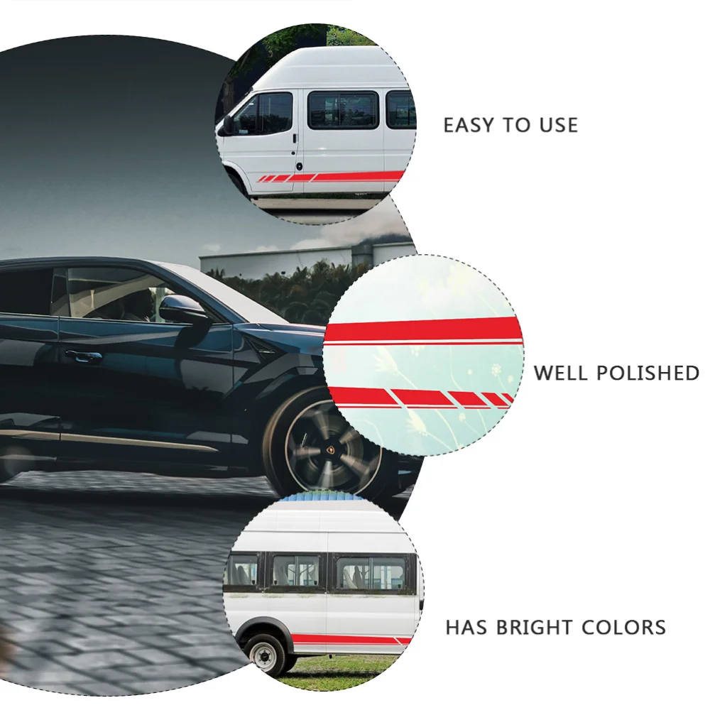 

1 Set of Car Decal Sticker Waterproof Decal PET Sticker Stripes Sticker