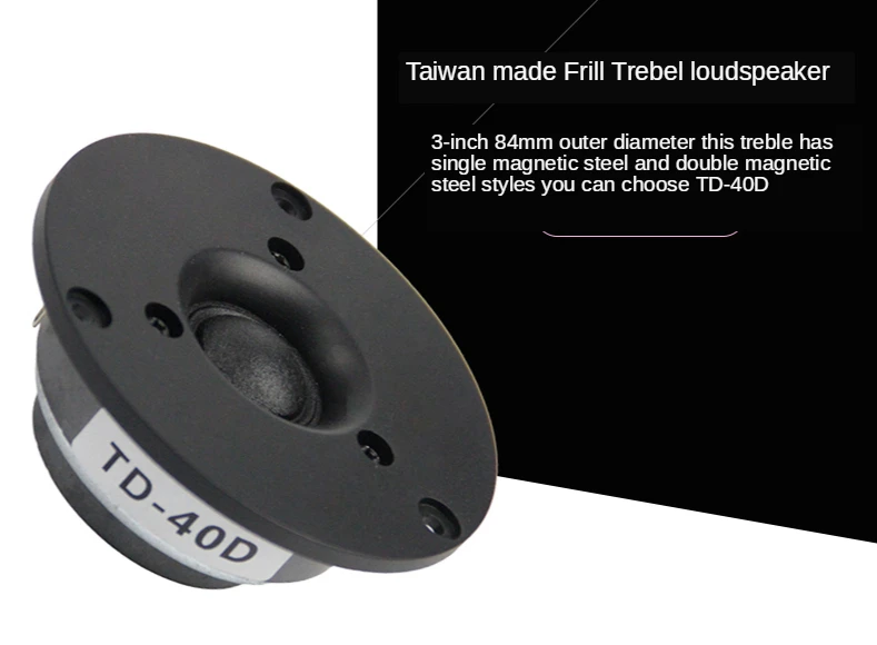 

1 . T & T TD40D fever 4 25 - 8ohm 30 1500 - 22000 D84mm