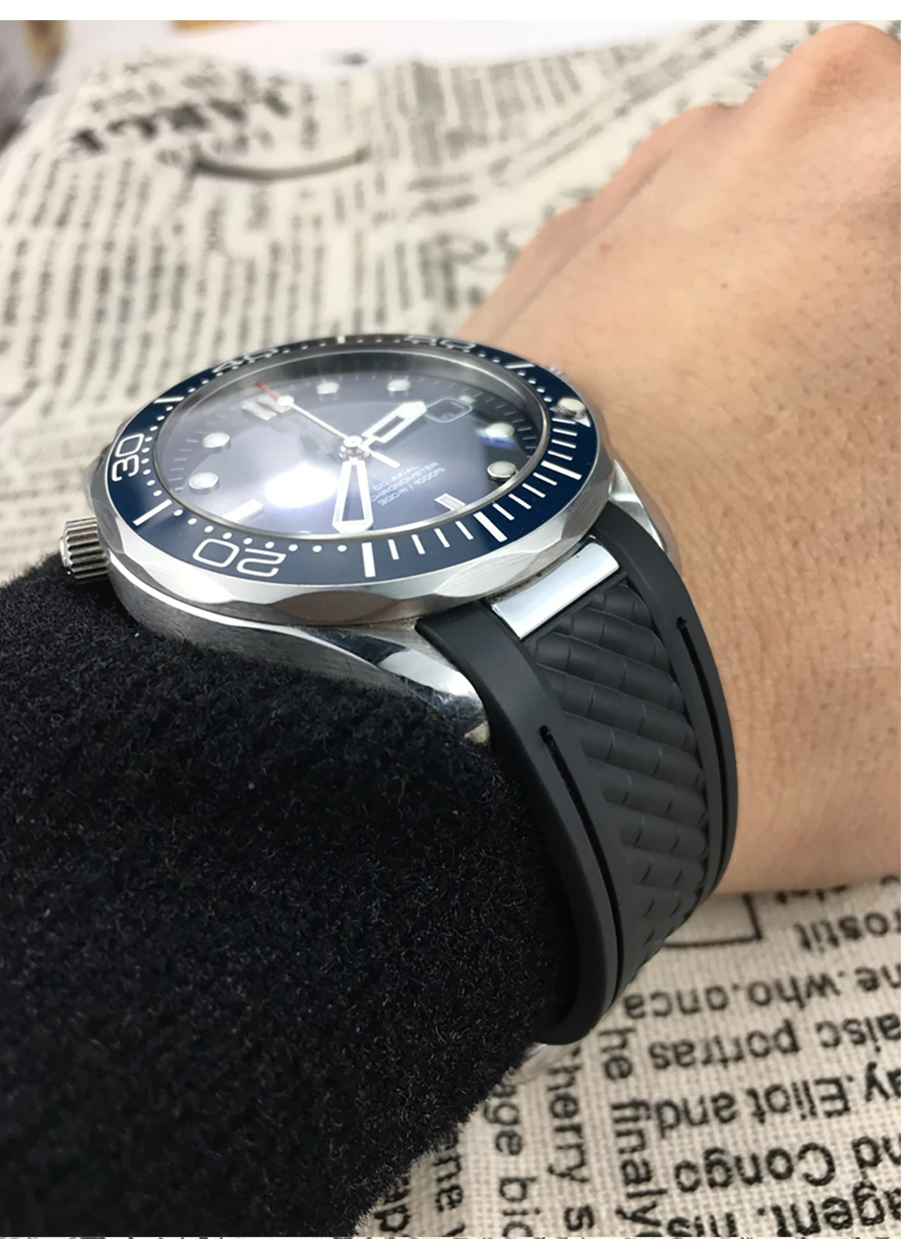 19 мм 20 мм силиконовый резиновый ремешок для часов подходит для Omega AT150 Seamaster 600 Speedmaster GMT DE VELLE серии Аксессуары для часов