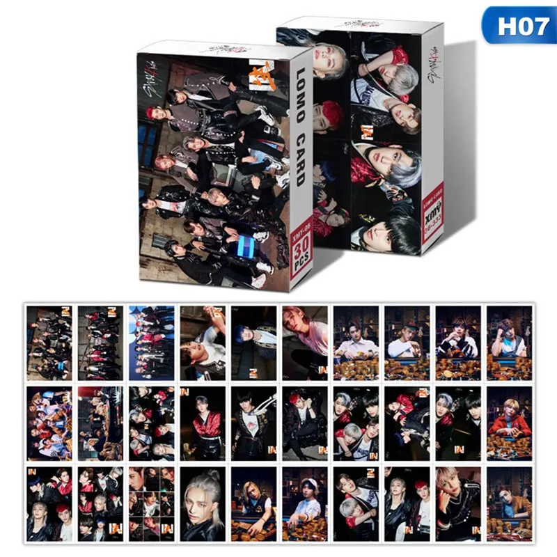 30 шт./кор. Kpop STRAY KIDS MONSTA X NCT 127 дважды новый альбом LOMO Card Фотокарта Самодельные