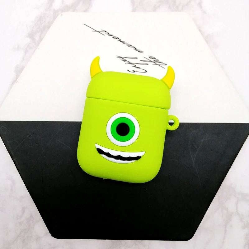 Bigeyes Для AirPods чехол с милым 3D рисунком из мультфильма чехол для наушников для Apple Airpods 2 мягкий силиконовый защитный чехол - Цвет: Bigeyes