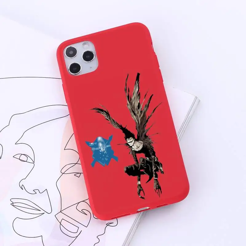 

Death Note cartoon funny anime Phone Case Candy Color for iPhone 6 7 8 11 12 s mini pro X XS XR MAX Plus