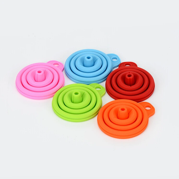 

1Pcs Silicone Gel Foldable Collapsible Style Funnel Hopper Kitchen cozinha cooking tools Accessories gadgets outdoor