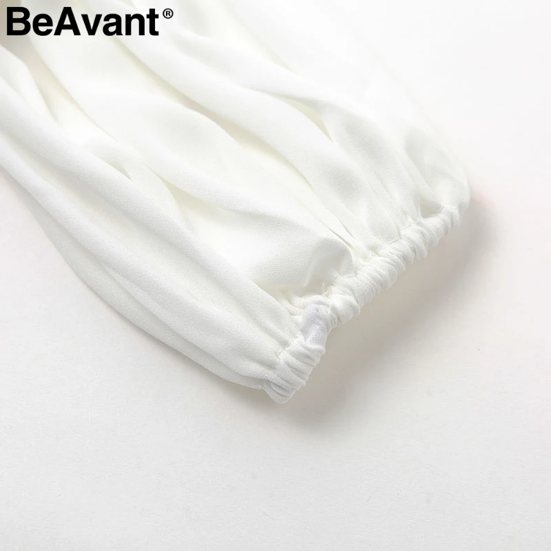 BeAvant винтажная кружевная шифоновая блуза рубашка Элегантная расклешенная рукав