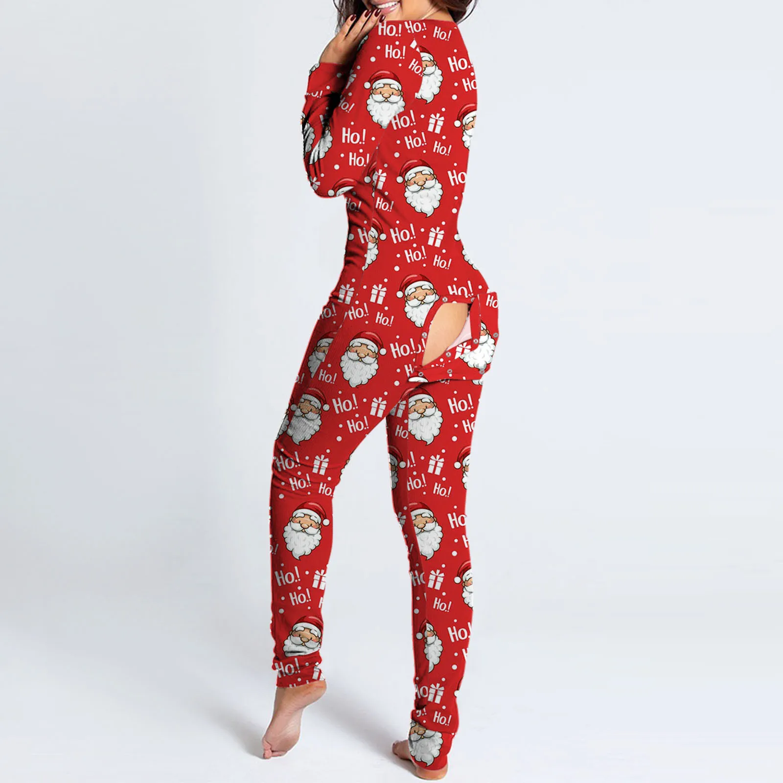 Сексуальный женский комбидресс с принтом цельнокроеный пуговицы для взрослых