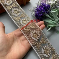 2 yards 50mm lace trims ribbon sequins embroideried ethnic webbing tapes for clothes bag shoes decor diy sewing accessories