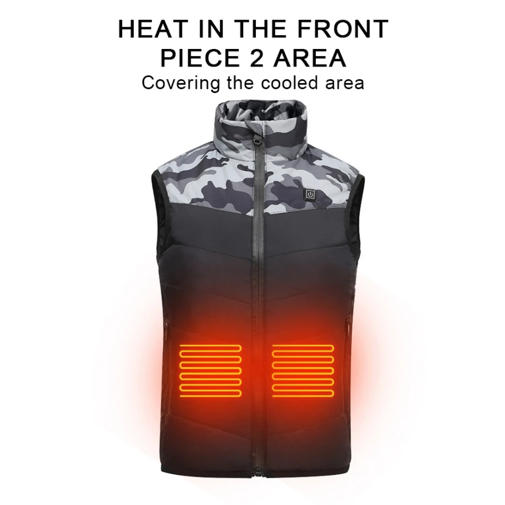 Детская зимняя теплая нагревательная жилетка для катания на лыжах с умным электрическим подогревом для кемпинга, походов, велосипедных прогулок, термоодежда на.