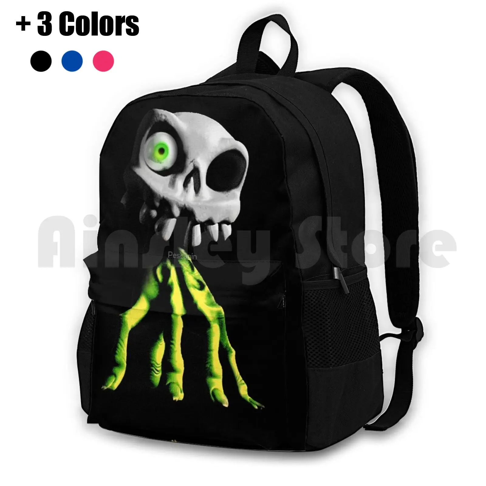 

Sir Daniel Outdoor Hiking Backpack Waterproof Camping Travel Undead Dead Metal Death Skull Sir Daniel Fortesque Black Dark