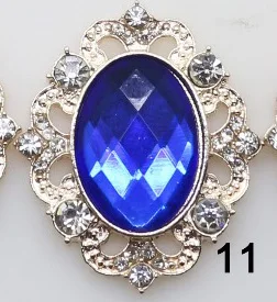 11 Ywxinxi Горячие 10 шт./lot25*30 металлический сплав стразы пряжка с плоской задней стороной для декорирования вестибюлей поделки Рождественские украшения аксессуары - Цвет: 11