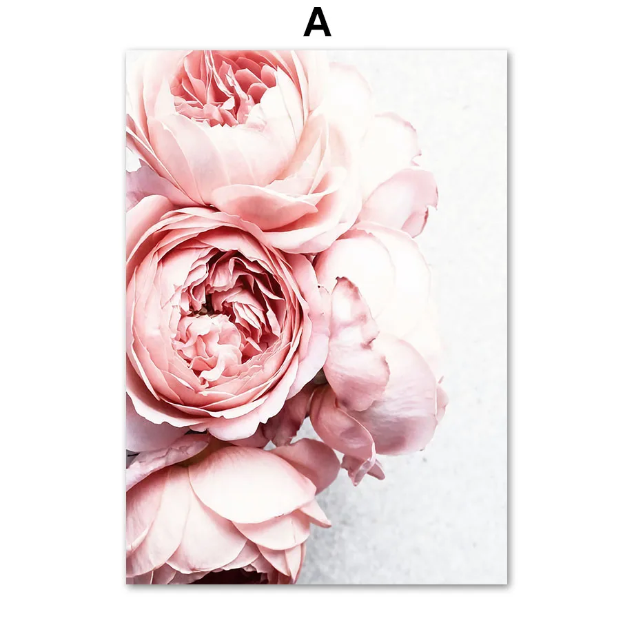 Розовая роза Фламинго цветок винтажный автомобиль настенная Картина на холсте