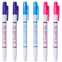 lmdz 5pcs fabric marker pen double head erasable marking pen water soluble washable marker tool diy craft cloth marking chalk