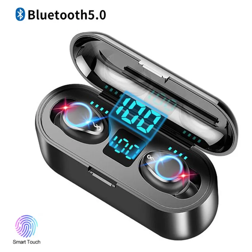 TWS Bluetooth 5 0 наушники беспроводные смарт сенсорный светодиодный дисплей Наушники Hi