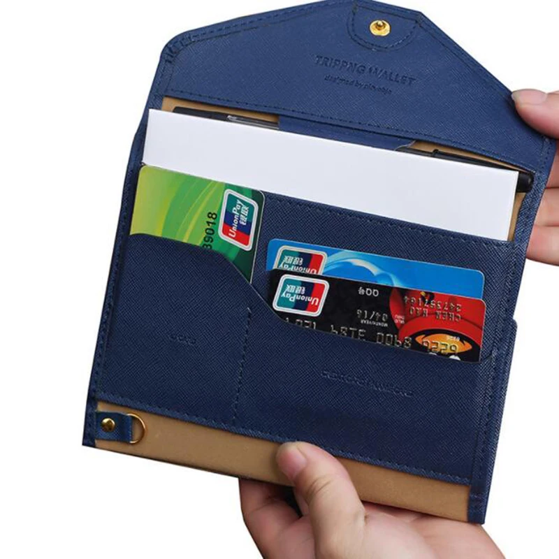 

Fashion Travel Passport Cover Foldable Credit Card Holder Money Wallet ID Multifunction Documents Flight Bit License Purse Bag