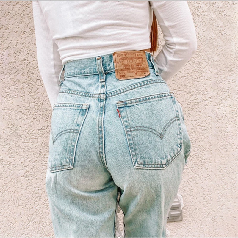 

New trend Women's ripped fashion casual denim pants women jeans jumpsuits trousers for female