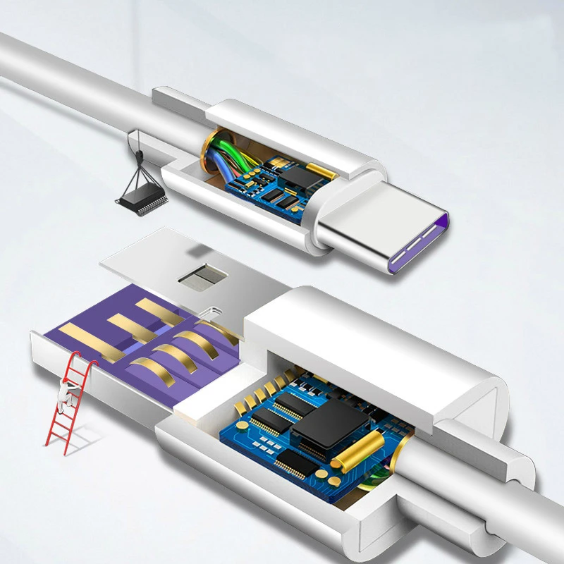 Кабель USB Type C 5A кабель для быстрой зарядки и синхронизации данных типа Samsung S9 S8 Note 8