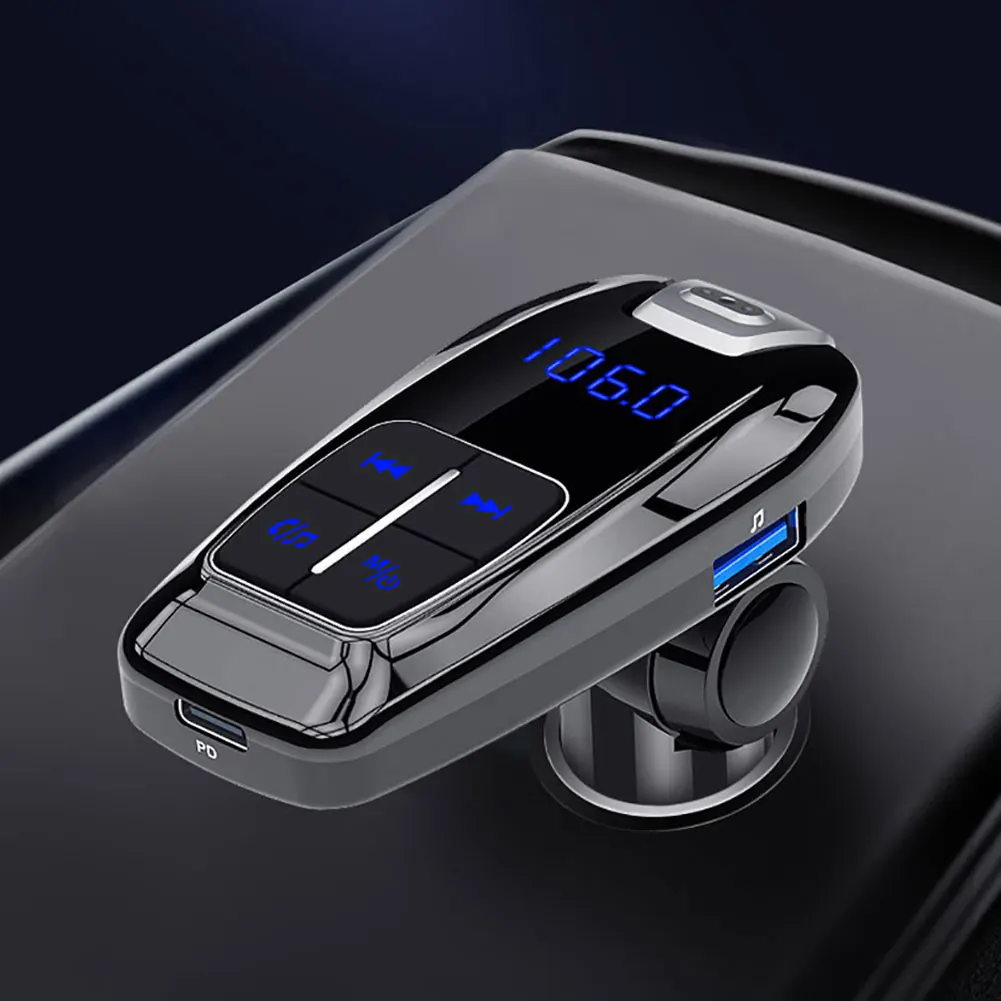 Универсальный автомобильный Bluetooth fm передатчик PD3.0 быстрое USB зарядное устройство аудио MP3 плеер Поддержка WMA