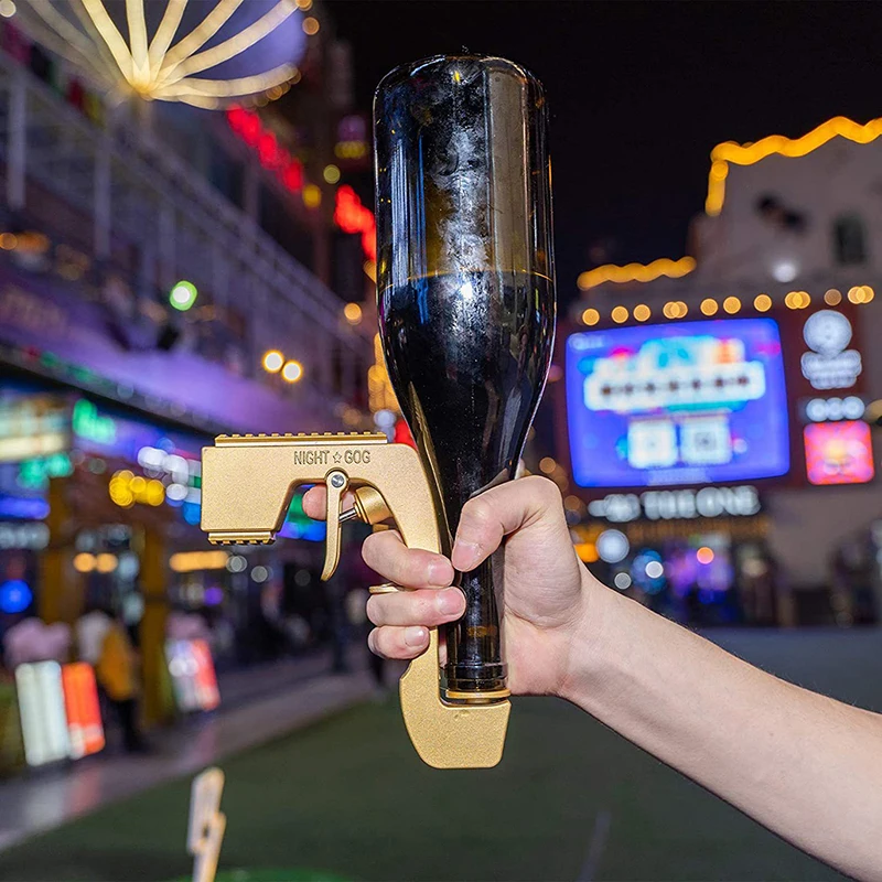 

Champagne Wine Spray Pistol Beer Bottle Durable Name Spray Gun Zinc Coating Version Stopper Ejector Pop Kitchen Bar Tool