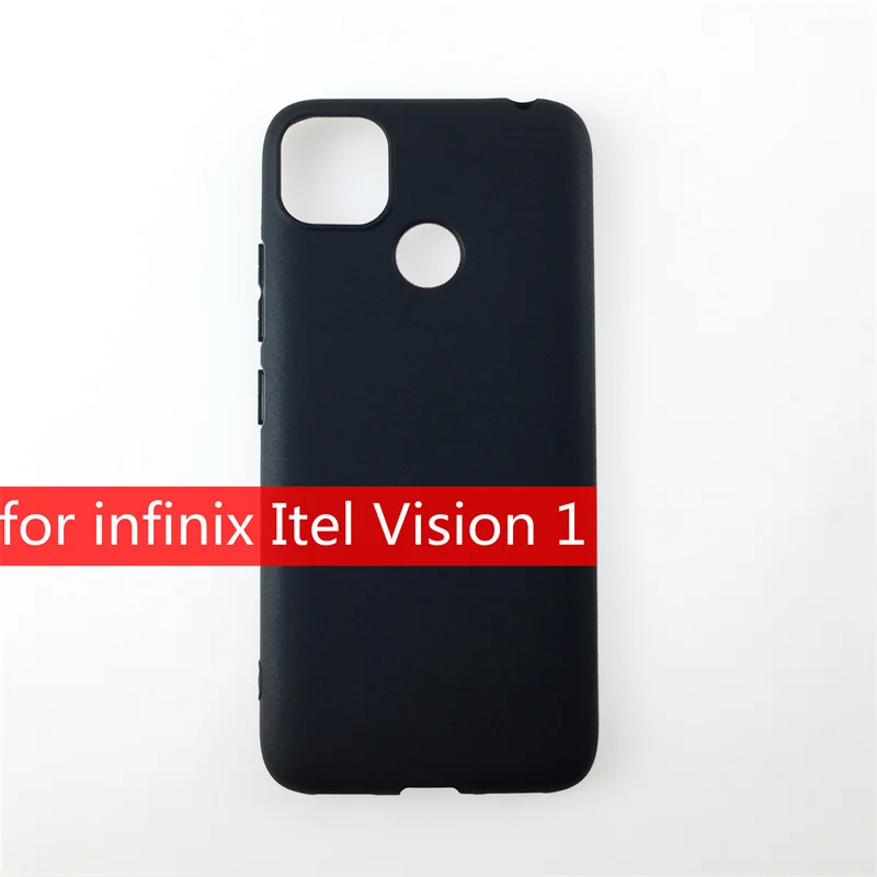 Прозрачный матовый силиконовый чехол TPU для смартфона Infinix Itel Vision 1.