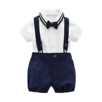 summer children boy gentleman suit 2pcs infant little boys tops overalls sets toddler baby outfits brother%c2%a0matching%c2%a0clothes