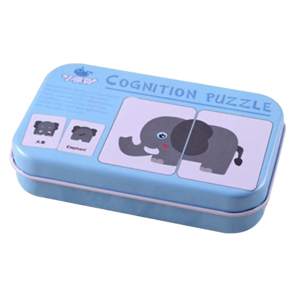 

Baby montessori Learning Card Children Cognitive Card With Iron Box Kids English Learn Tool Educativos Tools Table Game Puzzle